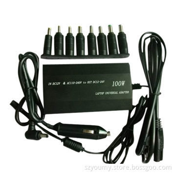 100W laptop universal adapter with safety shutter, 2 in 1